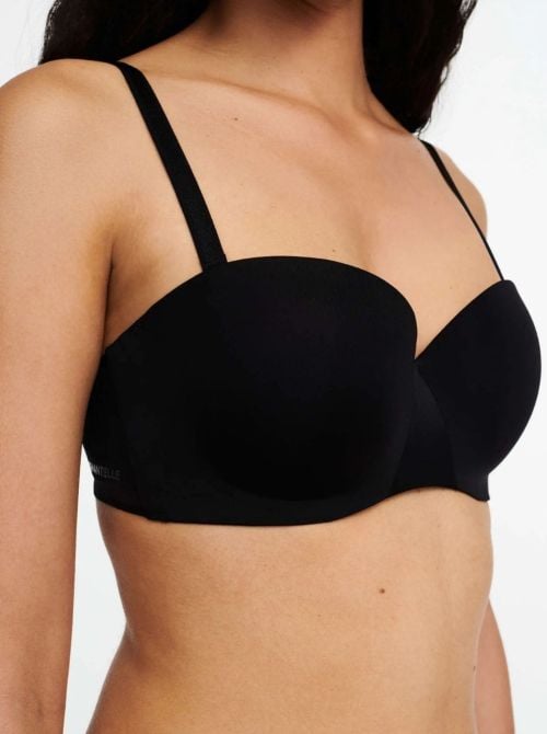 Essentiall underwired push up bra, black