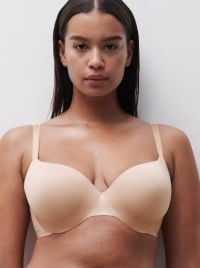 Essentiall underwired moulded bra, beige