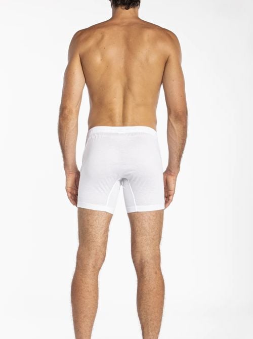 Importy Filo Scozia 100/2 super raffinato - boxer con bottoni, bianco