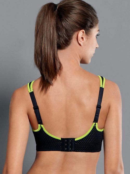 5544 Air Control padded sport bra, black neon