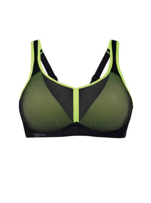 5544 Air Control padded sport bra, black neon