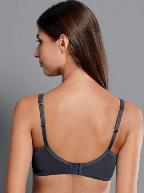 Fleur Reggiseno senza ferretto con coppe imbottite, antracite