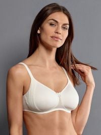 Fleur Non-wired bra with padded cups, crystal