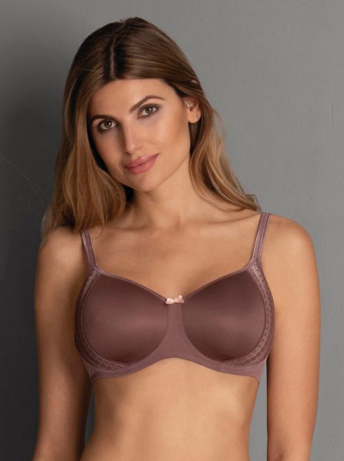 Fleur Non-wired bra with padded cups, berry ROSA FAIA