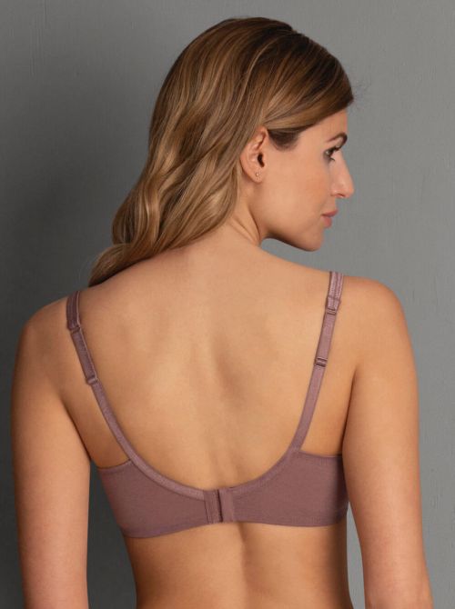 Fleur Non-wired bra with padded cups, berry