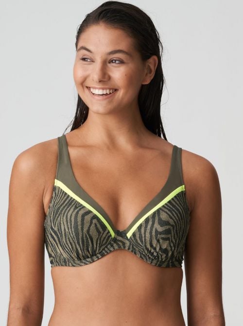 Atuona padded triangle for bikini, fluo jungle