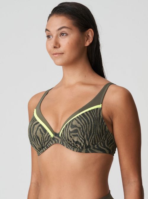 Atuona padded triangle for bikini, fluo jungle