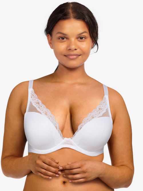 Brooklyn  underwired moulded bra, white PASSIONATA