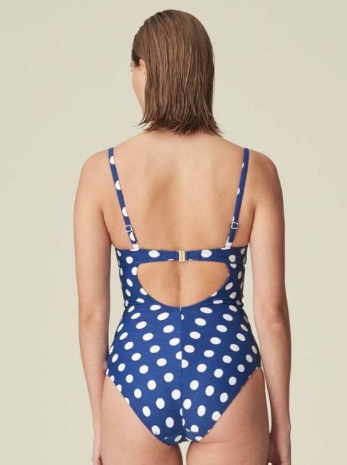 Rosalie costume intero con spalline amovibili, bleu monaco