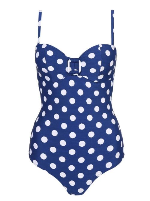 Rosalie costume intero con spalline amovibili, bleu monaco