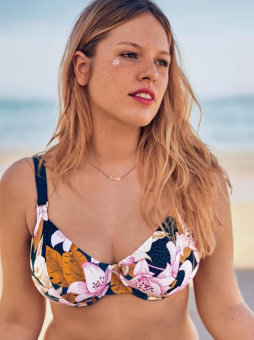Rubina reggiseno con ferretto per bikini, vintage blue ROSA FAIA BEACHWEAR