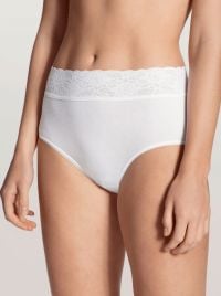 23907 Lycraspitze Slip fianco alto, bianco