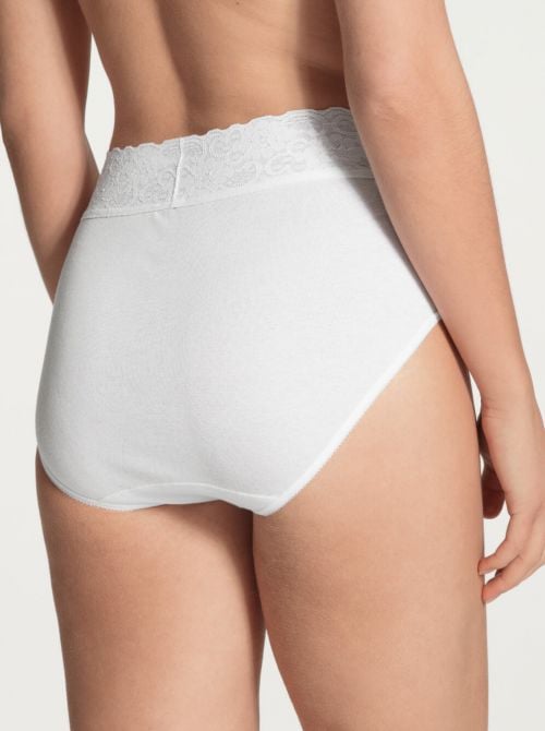 23907 Lycraspitze Slip fianco alto, bianco