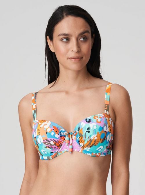 Caribe padded balconette for bikini, funky vibe