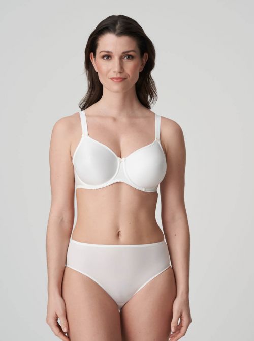 Satin underwired bra, ivory