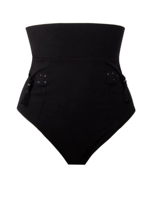 Elegance Croisiere slip retro per bikini, nero