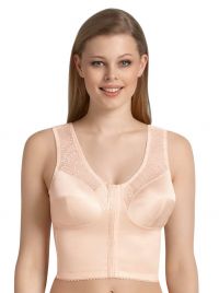 5329 Mylena - Support bra longline with front closure, nude