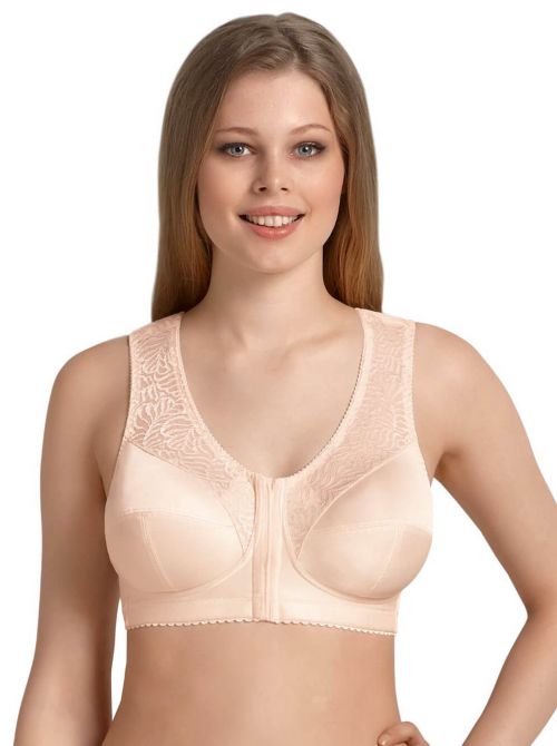 5319 Mylena - Support bra longline with front closure, nude