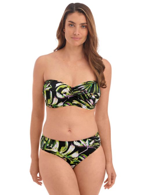 Palm Valley band for underwire bikini, tropical pattern