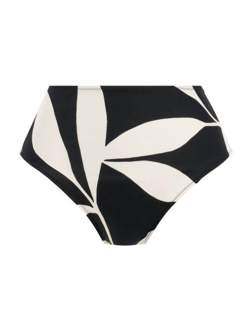 Ile De Re  Slip vita alta per Bikini, nero e crema
