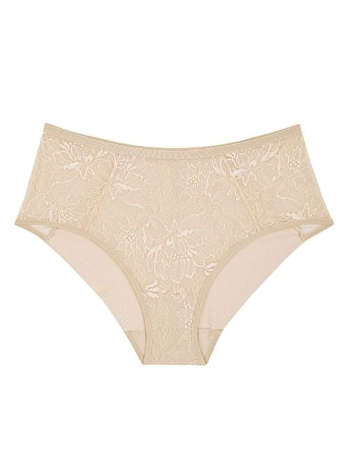 Amourette Charm Maxi 01 Slip a Vita Alta Leggermente Modellante in Pizzo, nudo