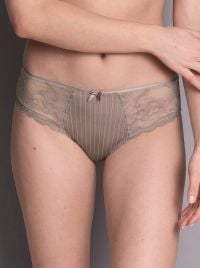 Antonia high-waisted brief, dusty gray